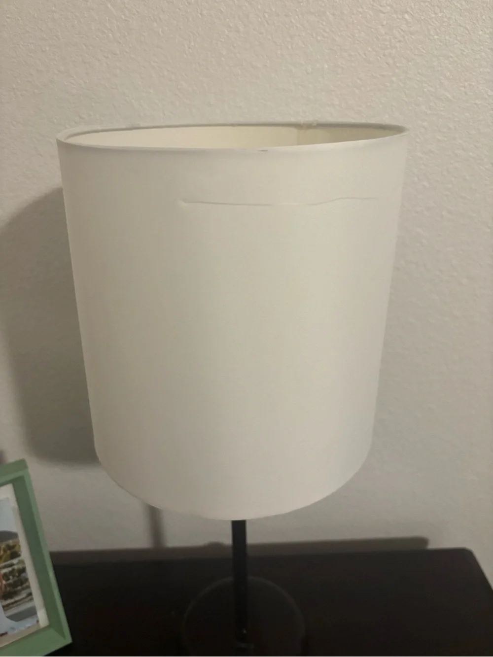 Modern Black Table Lamp with Cream Shade - Home Accents